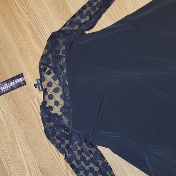 New Nina Leonard sexy black midi dress sizes M and L - Picture 8 of 8